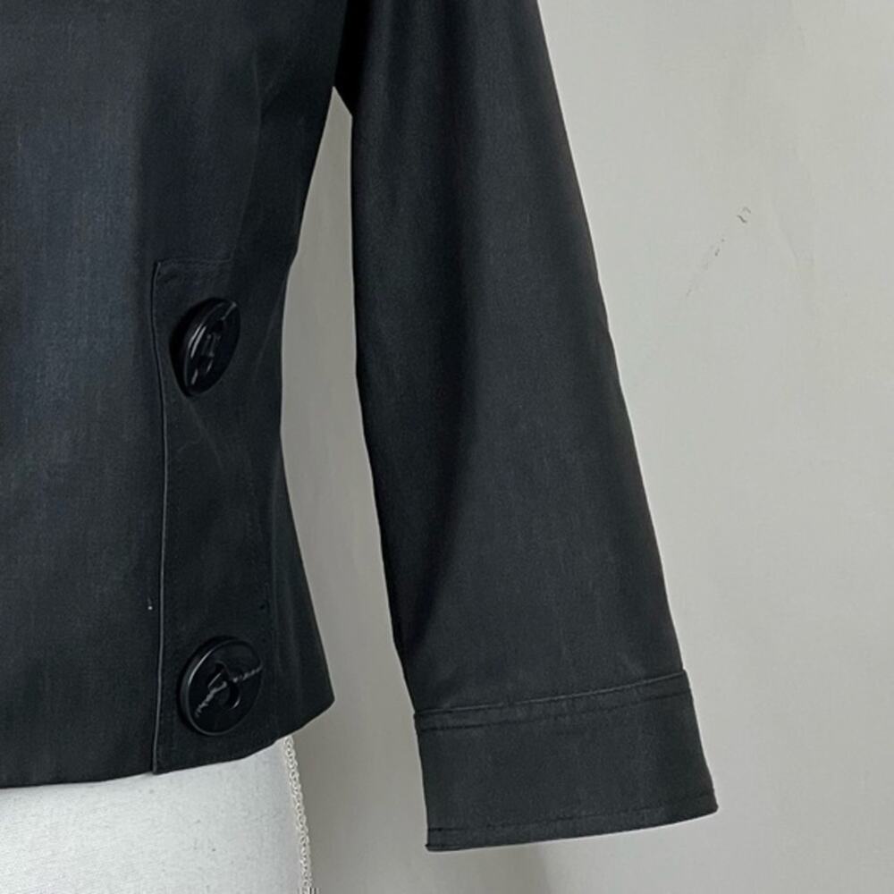 Sharagano Black Cropped Button-Accent Jacket - Picture 5 of 8